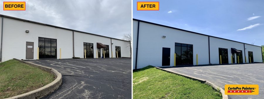 exterior before and after