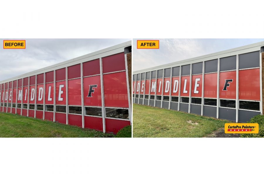 Fairfield middle school Before and After of front of school Preview Image 15