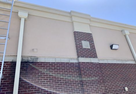 exterior retail building after painting