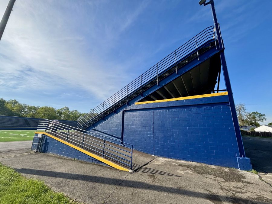 painted high school football stadium seating stands | side view Preview Image 6
