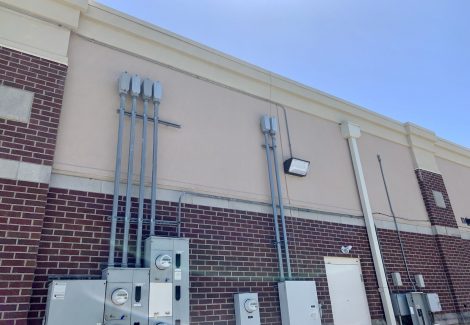 exterior retail building after painting