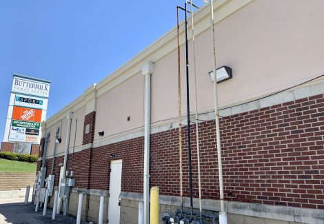 exterior retail building after painting