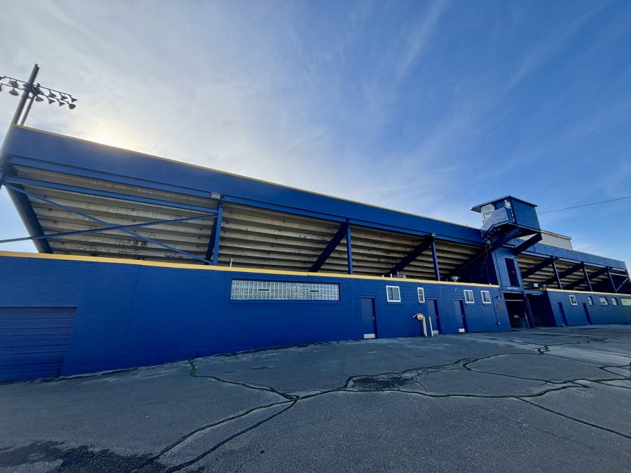 back of painted high school football stadium seating stands Preview Image 9