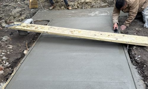 Pouring the New Sidewalk