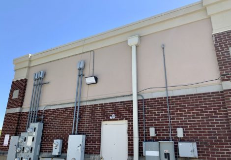 exterior retail building after painting