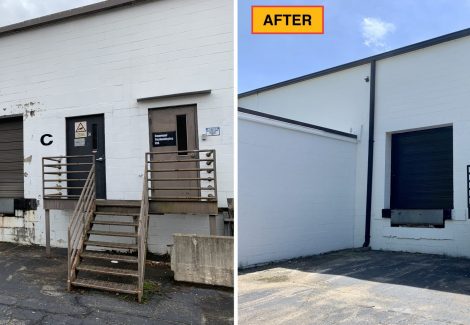exterior before and after