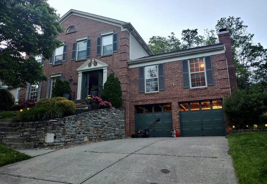 brick exterior after painting