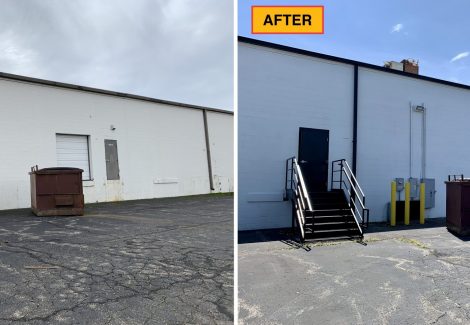 exterior before and after
