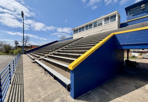 painted high school football stadium seating stands