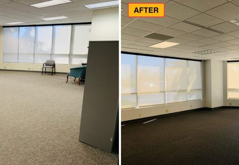 office space before and after