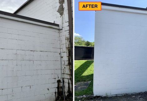 exterior before and after