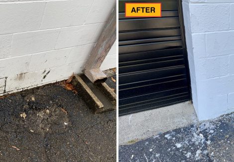 exterior before and after