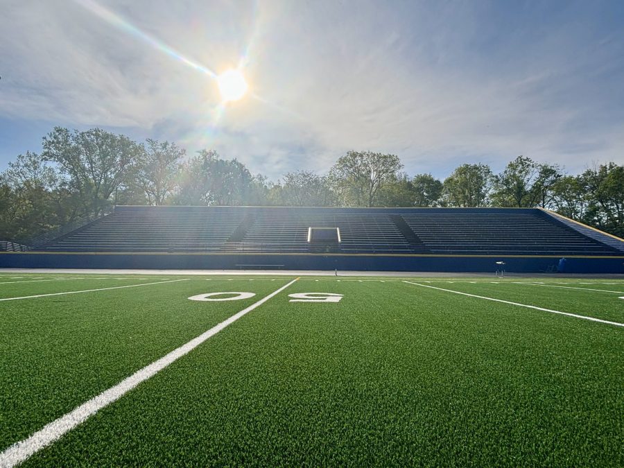 painted high school football field and stadium seats Preview Image 10