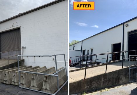 exterior before and after