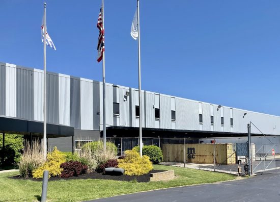 exterior of painted industrial building