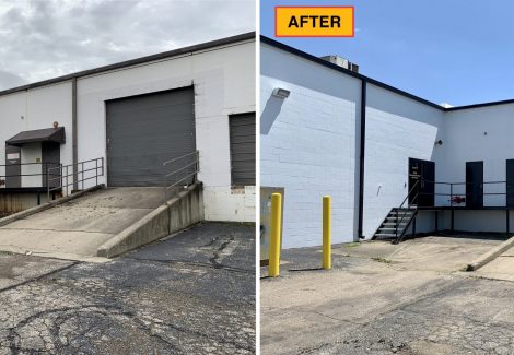 exterior before and after