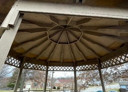 underside of gazebo roof