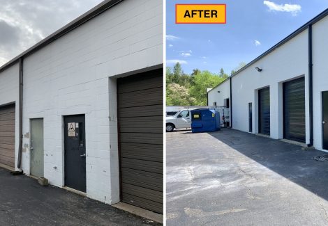 exterior before and after