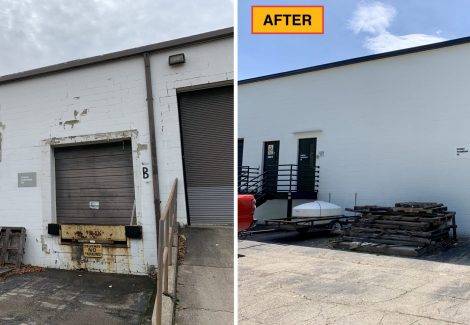 exterior before and after