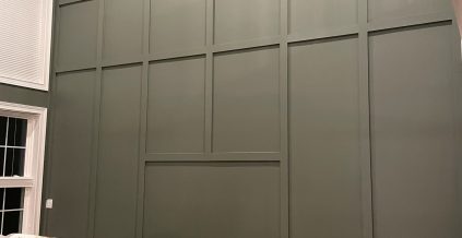 Interior Living Room Transformation with Custom Wall Paneling ...