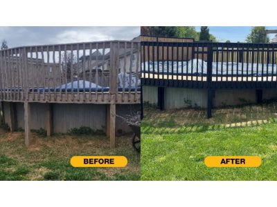 photo of porch and deck being repainted