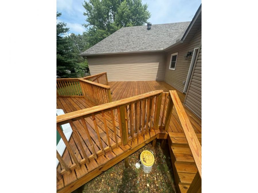 photo of deck being repainted and stained Preview Image 2