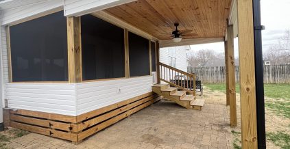 Sunroom Exterior Staining