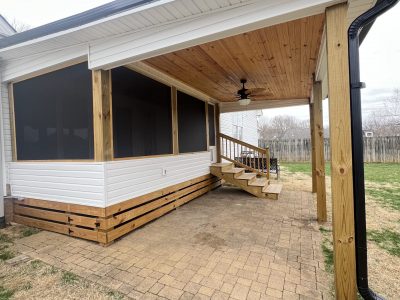 Exterior Sunroom Staining