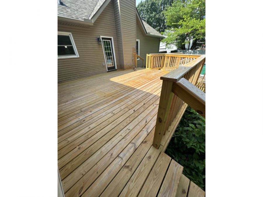 photo of deck being repainted and stained Preview Image 1