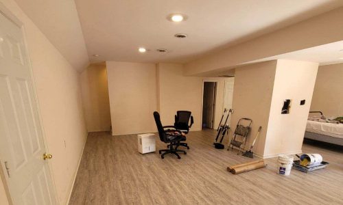 Basement Painting in Burns TN - Before