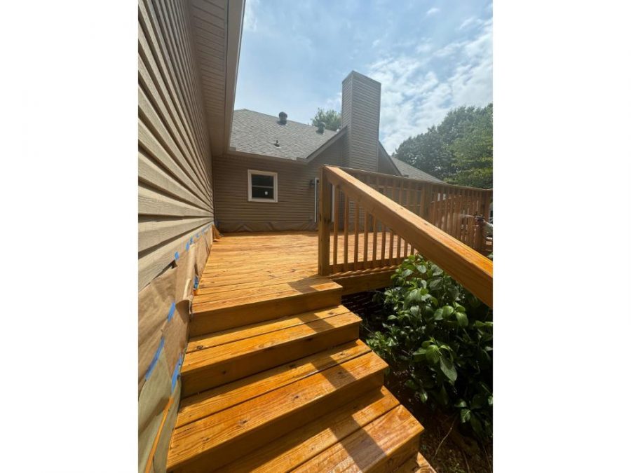 photo of deck being repainted and stained Preview Image 5