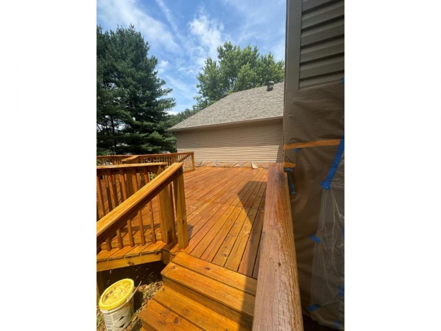 photo of deck being repainted and stained Preview Image 4