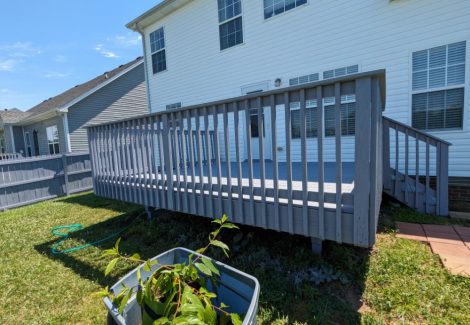 photo of deck being repainted