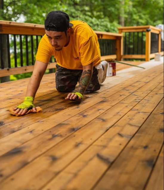 Deck staining in Clayton NC