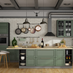 green kitchen cabinet colors