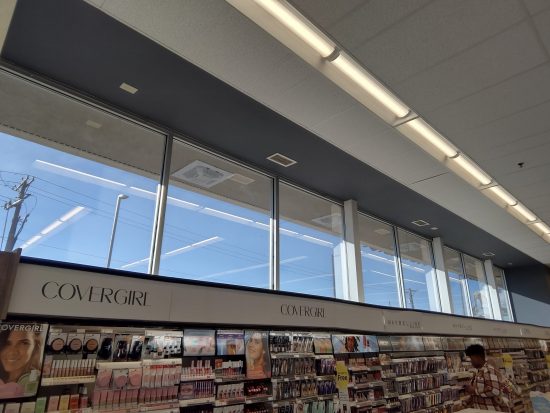 completed project of lighting in retail facility