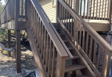 Deck Stain Project in Woodland Park