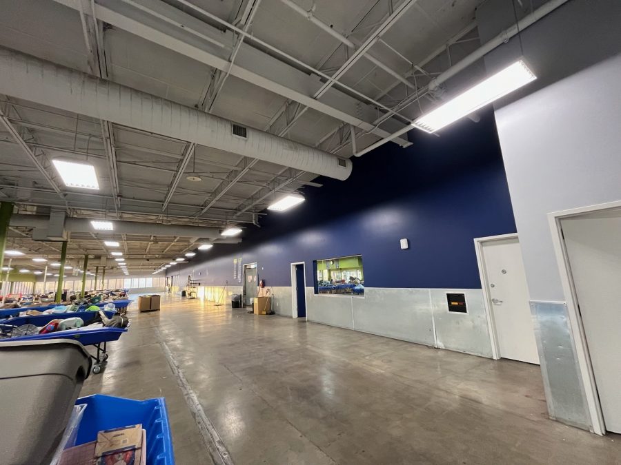 blue, gray and green interior repaint in Goodwill Preview Image 3