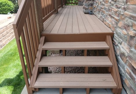 attached home deck steps