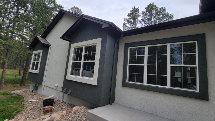 two tone painted stucco house Preview Image 1