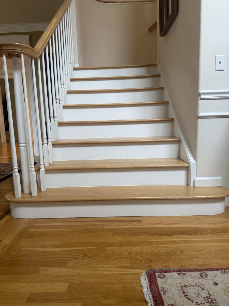 home interior staircase wtih white painted risers and trim Preview Image 2