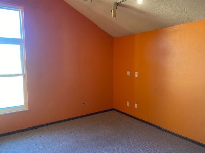 orange painted room interior walls