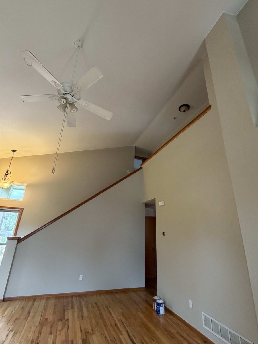painted home interior room with stained wood trim elements Preview Image 2