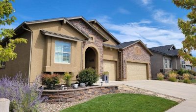 stucco and brick exterior