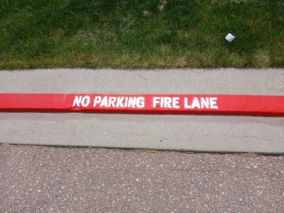 painted fire lane