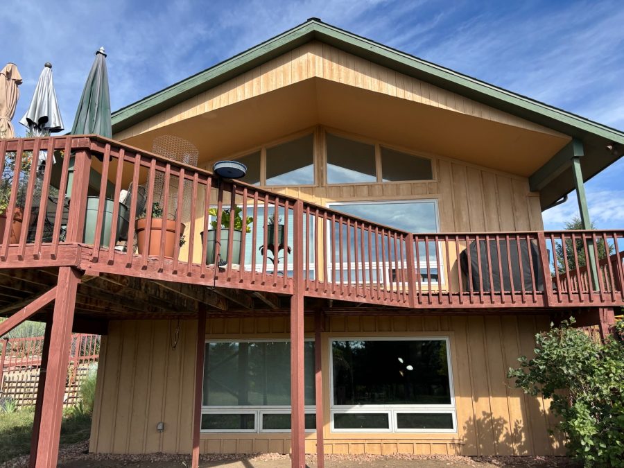 exterior of painted home