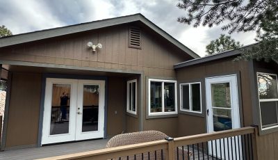 brown painted house exterior