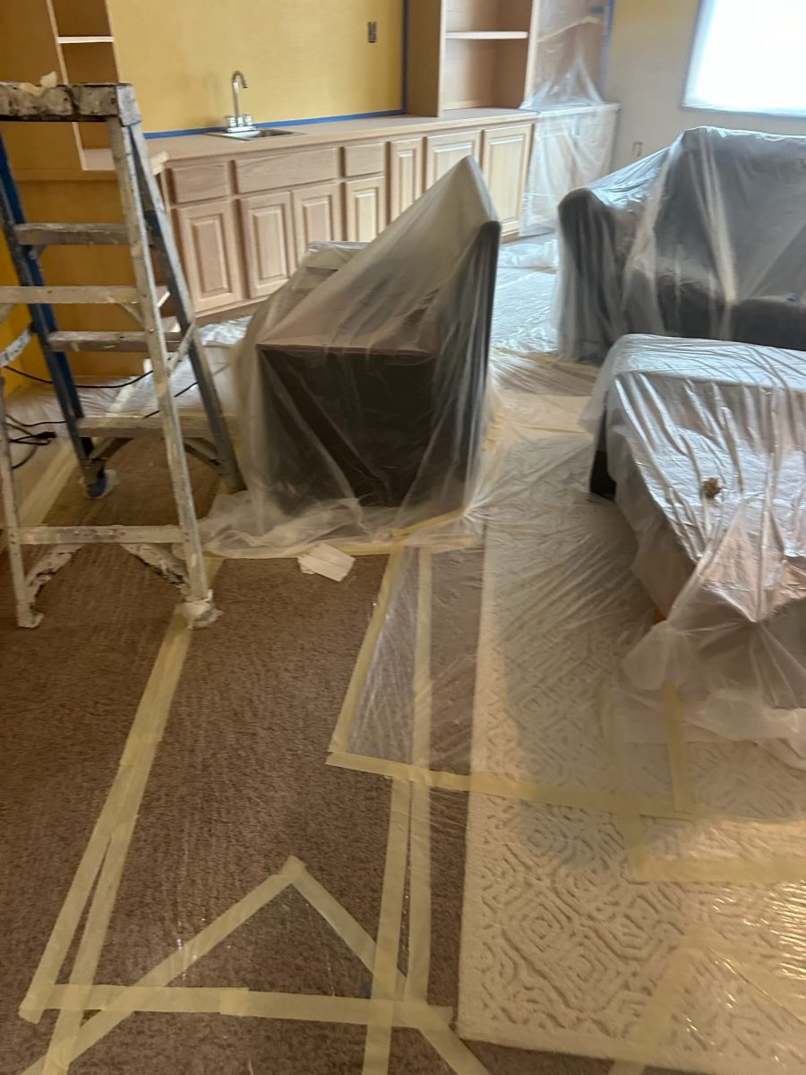 house interior with paint prep coverings Preview Image 4