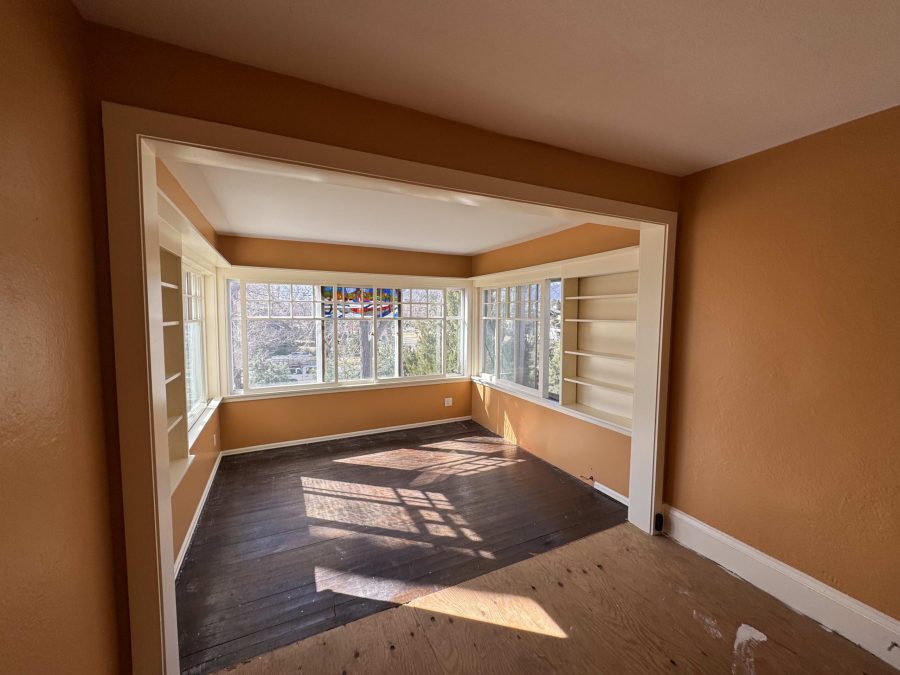 room in house with windows