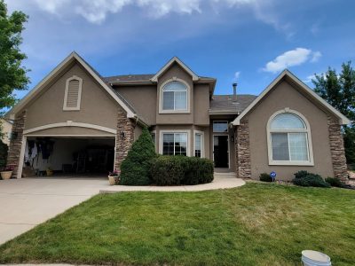 painted stucco home exterior